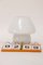 Vintage German White Mushroom Lamp by Glashutte, 1960, Image 7