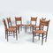 Mid-Century Italian Dining Chairs by Guido Chiappe for Chiavari, 1950s, Set of 6 1