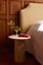 Mesa auxiliar Ashby hecha a mano de travertino rojo de Kevin Frankental para Lemon, Imagen 3