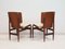Moderne italienische Beistellstühle aus Holz von Barovero, 1950er, 2er Set 5