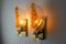 Leaf Sconces in Orange Murano Glass attributed to Carl Fagerlund, Germany, 1970s, Set of 2, Image 2