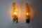 Leaf Sconces in Orange Murano Glass attributed to Carl Fagerlund, Germany, 1970s, Set of 2, Image 4