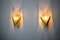 Golden Sconces in Murano Tubular Glasses from Venini, Italy, 1970s, Set of 2, Image 4