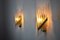 Goldene Wandlampen aus Murano Röhrenglas von Venini, Italien, 1970er, 2er Set 2