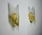 Applique in vetro tubolare di Murano dorato di Venini, Italia, anni '70, set di 2, Immagine 5