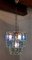 Italian Chandelier in Blue Murano Cut Glass from Zero Quattro, 1970 7