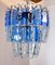 Italian Chandelier in Blue Murano Cut Glass from Zero Quattro, 1970 3