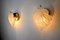 Italian Leaf Sconces in Frosted Glass from Murano Mazzega, 1970, Set of 2 2