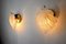 Italian Leaf Sconces in Frosted Glass from Murano Mazzega, 1970, Set of 2, Image 2