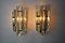 Italian Sconces in Cut Glass from Venini, 1970, Set of 2 2