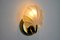Italienische Muschel Wandlampe aus Opakem Glas, 1980 6