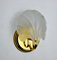 Italian Seashell Wall Lamp in Opaque Glass, 1980 1