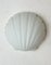Italian Seashell Wall Lamp in White Opaline, 1980 1
