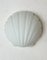 Lampada da parete Seashell bianca opalina, Italia, 1980, Immagine 1