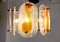 Vintage Italian Chandelier in Orange Frosted Glass from Mazzega, 1970, Image 4