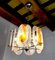 Vintage Italian Chandelier in Orange Frosted Glass from Mazzega, 1970, Image 6