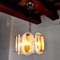 Vintage Italian Chandelier in Orange Frosted Glass from Mazzega, 1970, Image 2