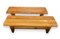 Vintage Table and Benches by Pierre Chapo, Set of 3, Image 11