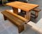 Table et Bancs Vintage par Pierre Chapo, Set de 3 10