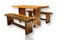 Vintage Table and Benches by Pierre Chapo, Set of 3 12