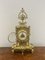Antique French Victorian Ornate Brass Clock Garniture, 1880, Set of 3 4