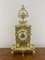 Antique French Victorian Ornate Brass Clock Garniture, 1880, Set of 3 5
