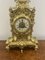 Garniture d'Horloge Victorienne Antique en Laiton, 1880, Set de 3 2