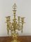 Antique French Victorian Ornate Brass Clock Garniture, 1880, Set of 3 9