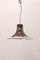 White/Brown Ice Glass Hanging Lamp by J. T. Kalmar for Kalmar, 1960s 14