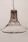 White/Brown Ice Glass Hanging Lamp by J. T. Kalmar for Kalmar, 1960s 11