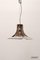 White/Brown Ice Glass Hanging Lamp by J. T. Kalmar for Kalmar, 1960s 10