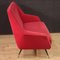 Italienisches Sofa aus Rotem Samt, 1960er 7