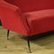 Italienisches Sofa aus Rotem Samt, 1960er 10