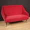 Italian Sofa in Red Velvet, 1960s 1