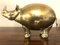 Brass Rhino Figurines in the style of Gabrilla Crespi, 1970s, Set of 2 5