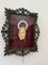 Italian Capezzale Madonna in Bronze Frame, 1950s 2