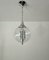 Italian Metal Pendant in Chromed Aluminum and Transparent Glass, 1970s 1