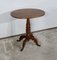 Small Oak and Walnut Pedestal Side Table 2