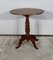Small Oak and Walnut Pedestal Side Table 5