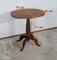 Small Oak and Walnut Pedestal Side Table, Image 11