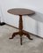 Small Oak and Walnut Pedestal Side Table, Image 3