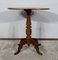 Small Oak and Walnut Pedestal Side Table, Image 9