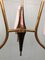 Italian Chandelier in Brass Aluminum and Opal Glass, 1950s, Image 7
