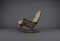 Rocking Chair en Peau de Mouton en Bois, 1950s 3