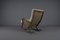 Rocking Chair en Peau de Mouton en Bois, 1950s 4