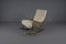 Rocking Chair en Peau de Mouton en Bois, 1950s 1
