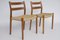 Mid-Century Model 84 Dining Chairs in Teak with Papercord Seats by Niels O. Møller for J.L. Moller, 1970s, Set of 6 5