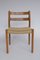 Mid-Century Model 84 Dining Chairs in Teak with Papercord Seats by Niels O. Møller for J.L. Moller, 1970s, Set of 6 11