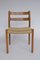 Mid-Century Model 84 Dining Chairs in Teak with Papercord Seats by Niels O. Møller for J.L. Moller, 1970s, Set of 6, Image 11