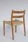 Mid-Century Model 84 Dining Chairs in Teak with Papercord Seats by Niels O. Møller for J.L. Moller, 1970s, Set of 6 9